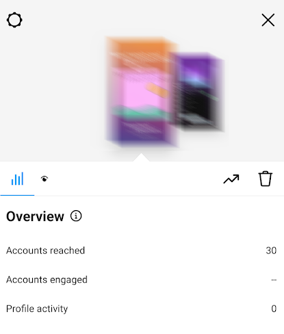 general screenshot of Instagram Story analytics
