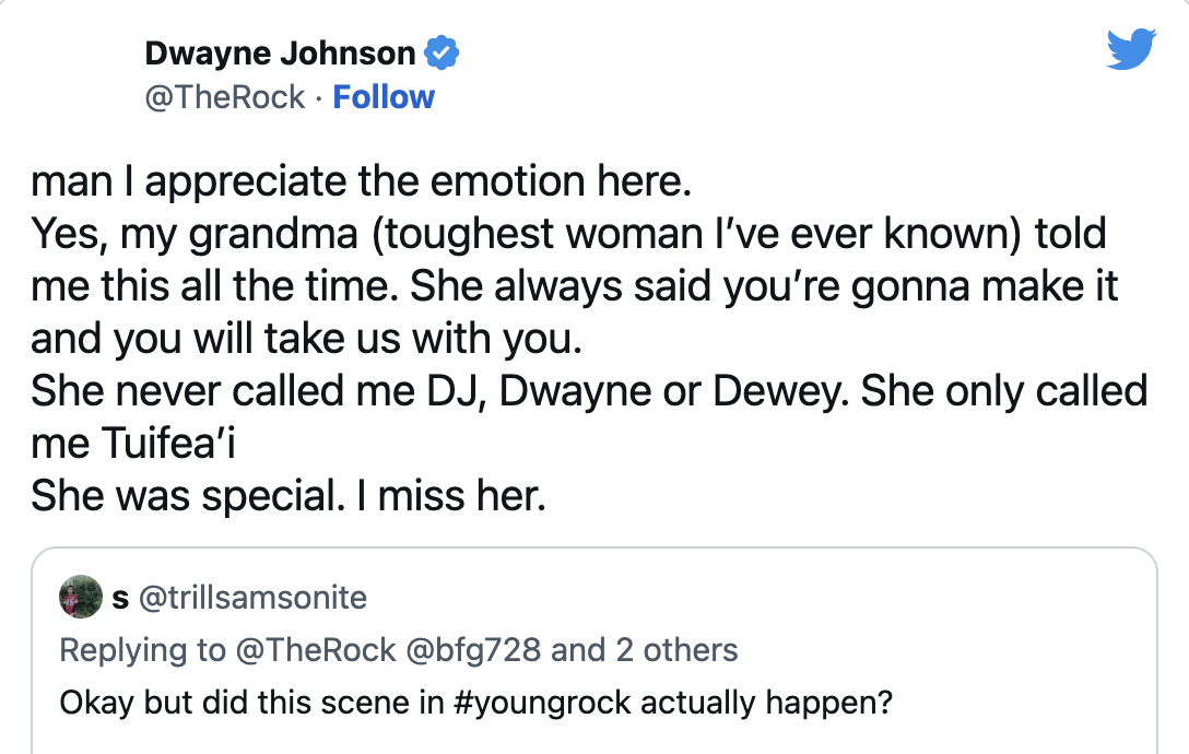 The Rock Tweet Personal Branding