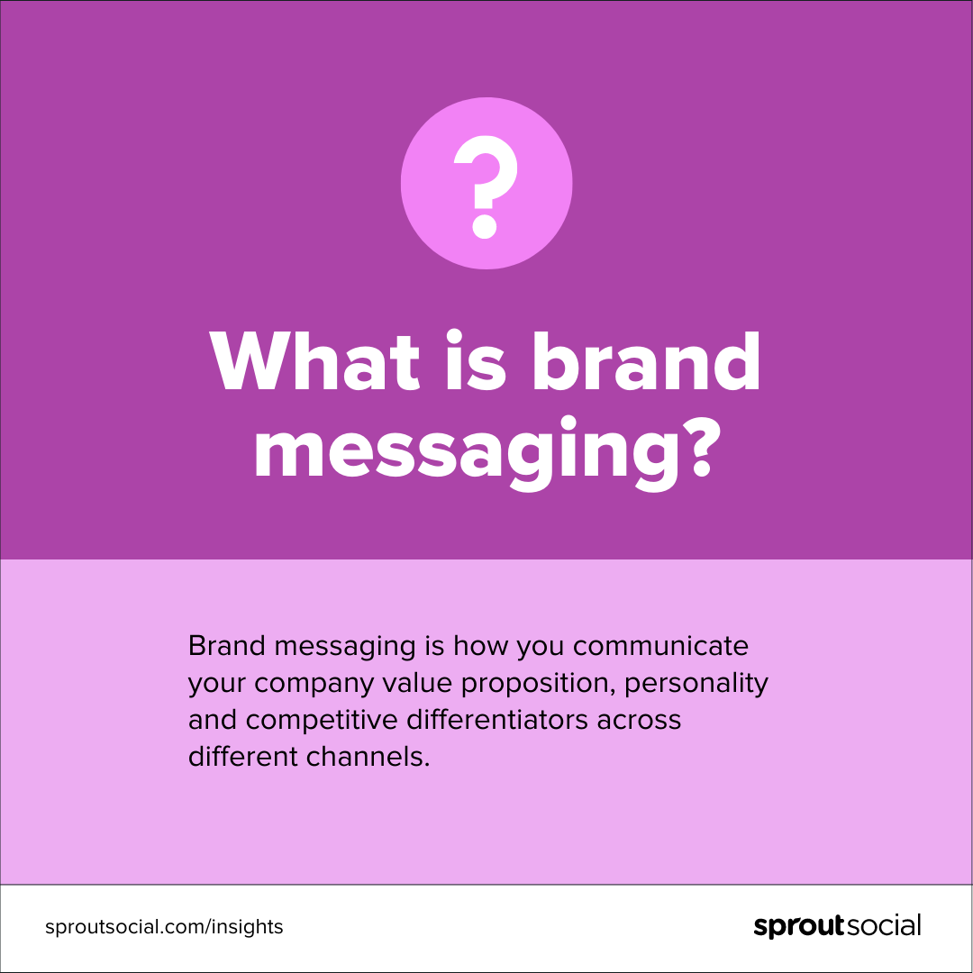 What is brand messaging? Brand messaging is how you communicate your company value proposition, personality and competitive differentiators across different channels. 